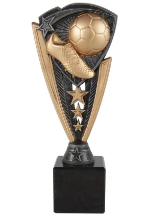 Trophäe Fußball mit Sternen