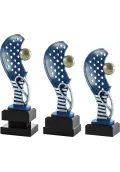 Trofeo media raqueta de pádel con pelota Thumb