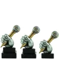 Trofeo de música con figura de Micrófono Thumb
