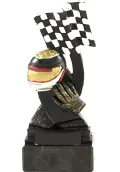 Trofeo de automovilismo bandera y casco-1 Thumb