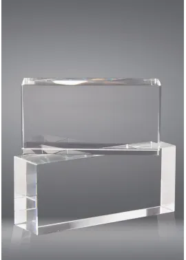 Trophäe Glas horizontal rechteckiges Prisma