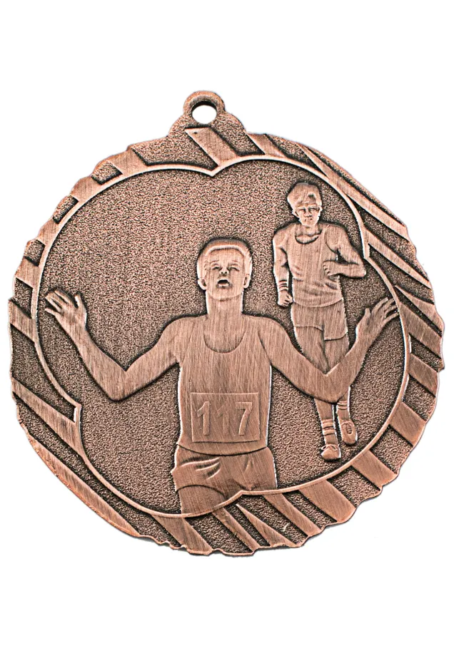 Leichtathletik-Medaille Kreuz in Hochrelief CO2