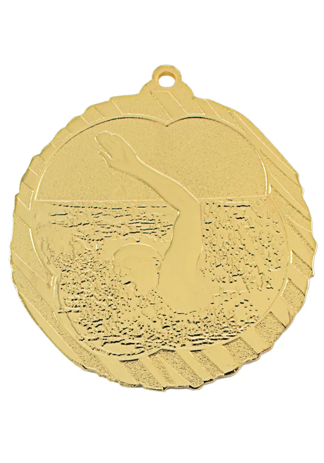 Schwimmen Medaille in Hochrelief CO2