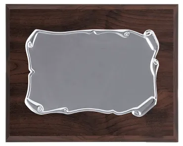 Förmige Platte gerollt Pergament Tribut goldene Walnuss Unterstützung