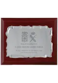 Placa de homenaje comercial pergamino aluminio Thumb