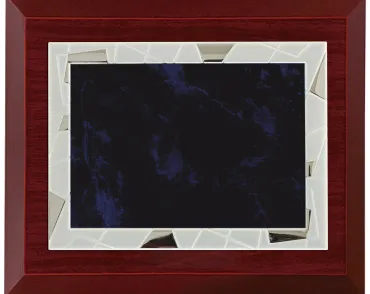 blau-schwarzem Hintergrund rechteckigen Platte Aluminium kommerziellen Tribut