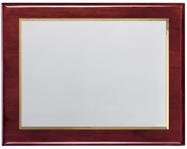 Plaque Tribut versilbert rechteckig geformt und Lünette