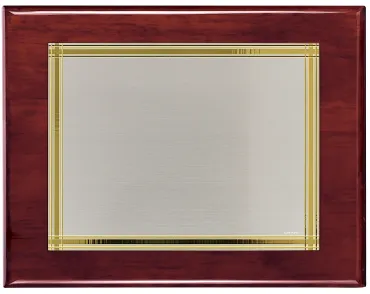 Plaque Tribut versilbert geformte vertikale Pergament