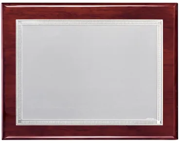 Plaque Tribut versilbert rechteckig geformt und gestylt Rahmen