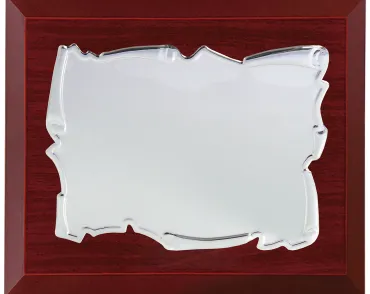 Plaque Tribut Silber geformt gerollt Pergament