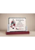 Placa de homenaje plateada en forma rectangular y borde desgastado Thumb