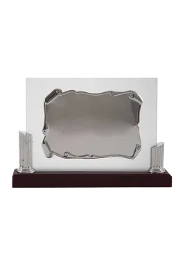 förmigen Glasplatte Tribut Pergament mit zwei Sidebars