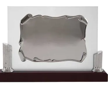 förmigen Glasplatte Tribut Pergament mit zwei Sidebars