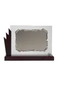 Placa de homenaje cristal en forma de pergamino Thumb