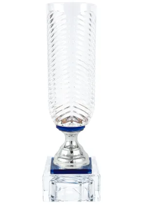 Glasvase geschnitzt Runde