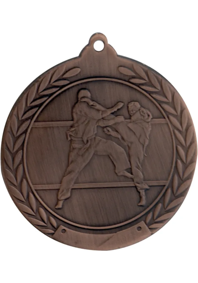 Karate-Medaille geprägt 50 mm