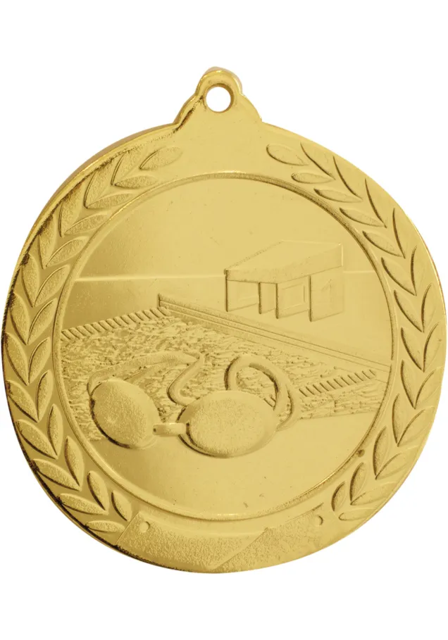 Schwimmen Medaille geprägt