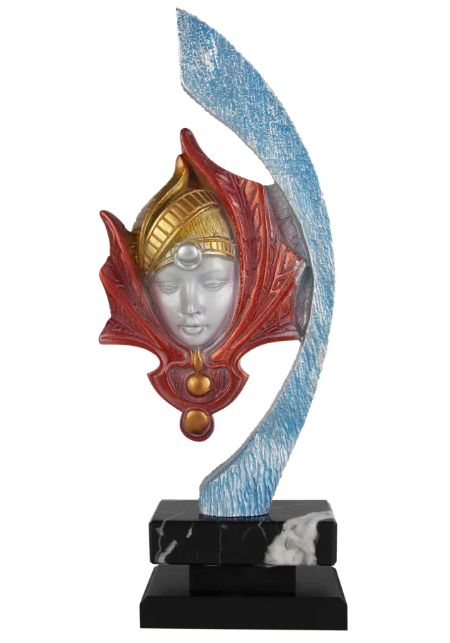 Trophäe Metallmaske